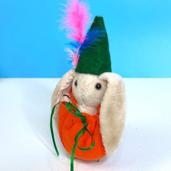 VERY RARE Vintage Wangs International Bunny Rabbit 7" Plush Stuffed Animal Toy - Picture 3 of 6